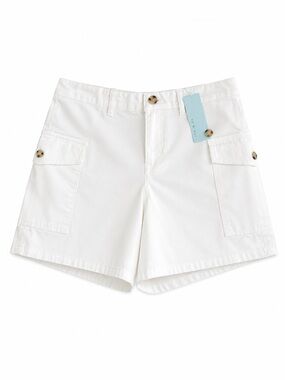 🤍 Blu Sol White Cargo Shorts NWT Size Large Utility Vacation Style